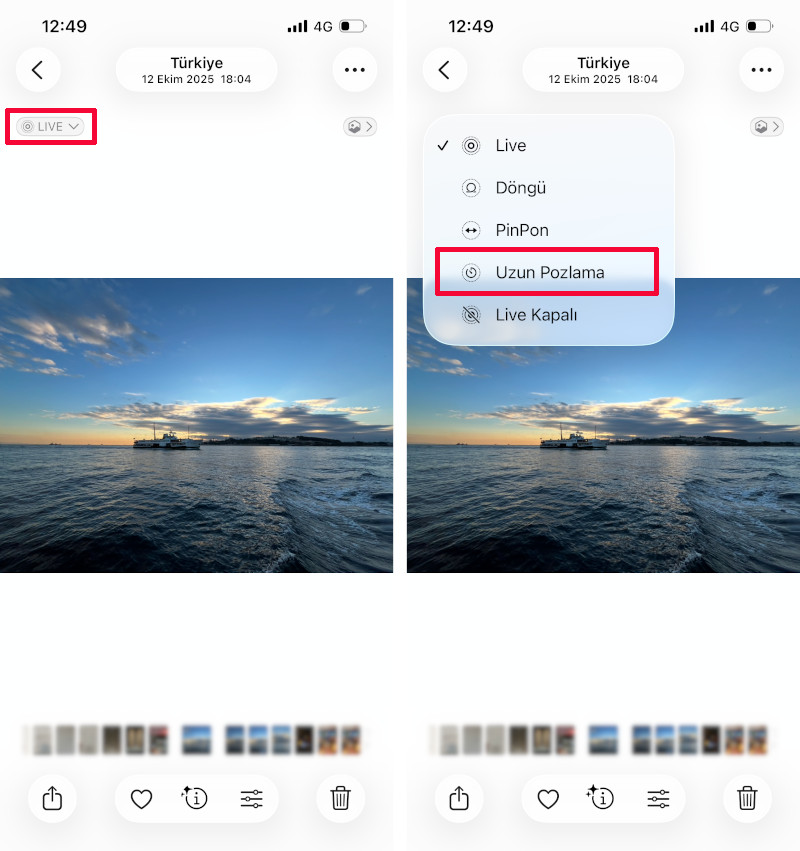 Live Photo Kullanarak Uzun Pozlama